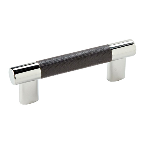 3"/96mm Esquire T-Bar Pull, Polished Nickel/Black Bronze
