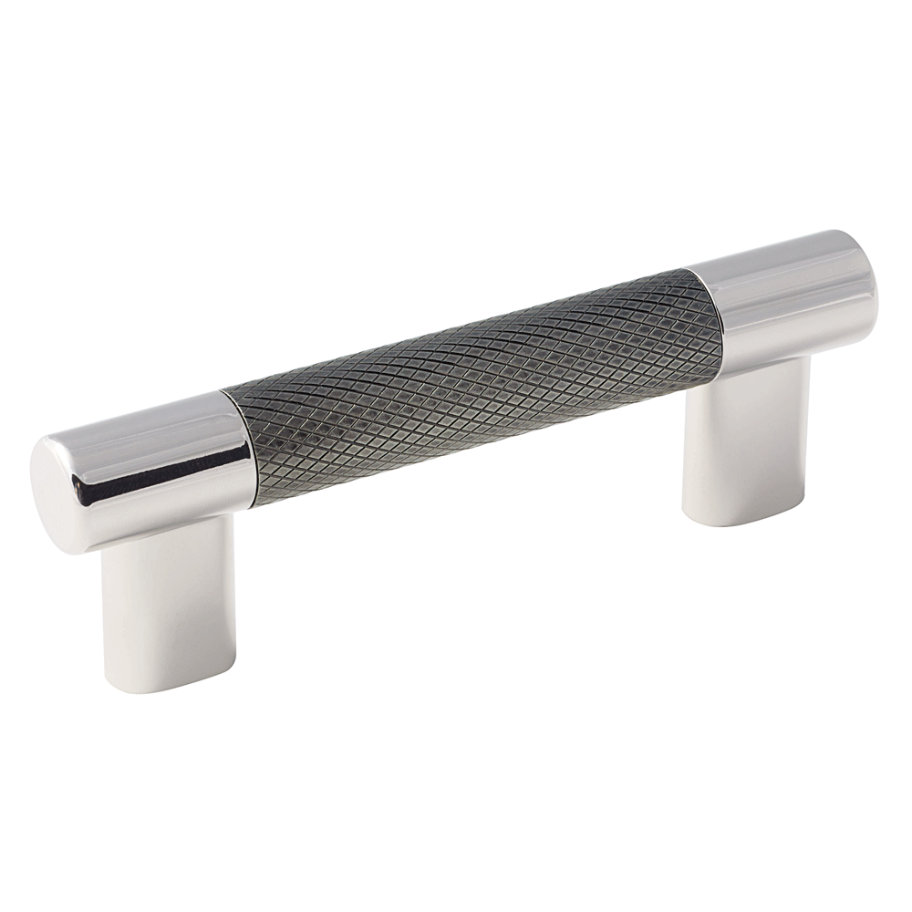 3"/96mm Esquire T-Bar Pull, Polished Nickel/Gunmetal