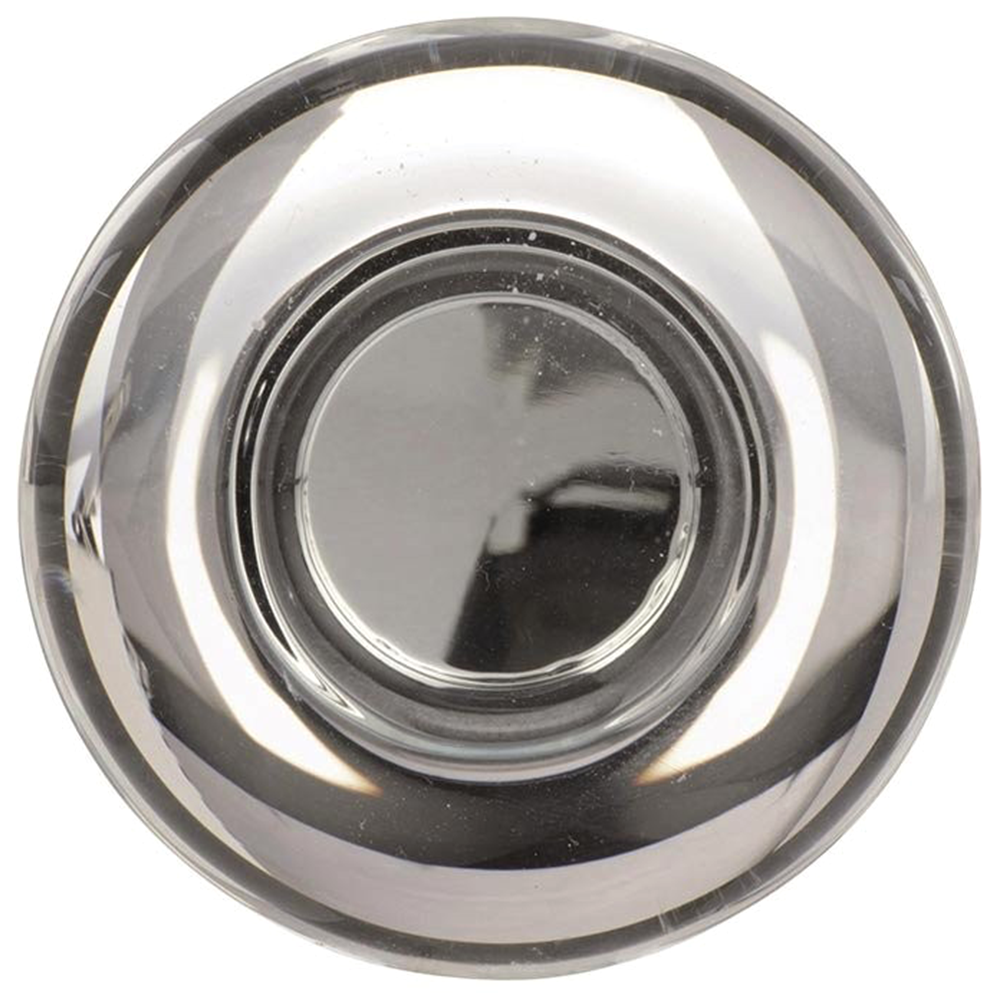 1-3/4" Glacio 1" W Crystal Knob, Clear/Black Bronze