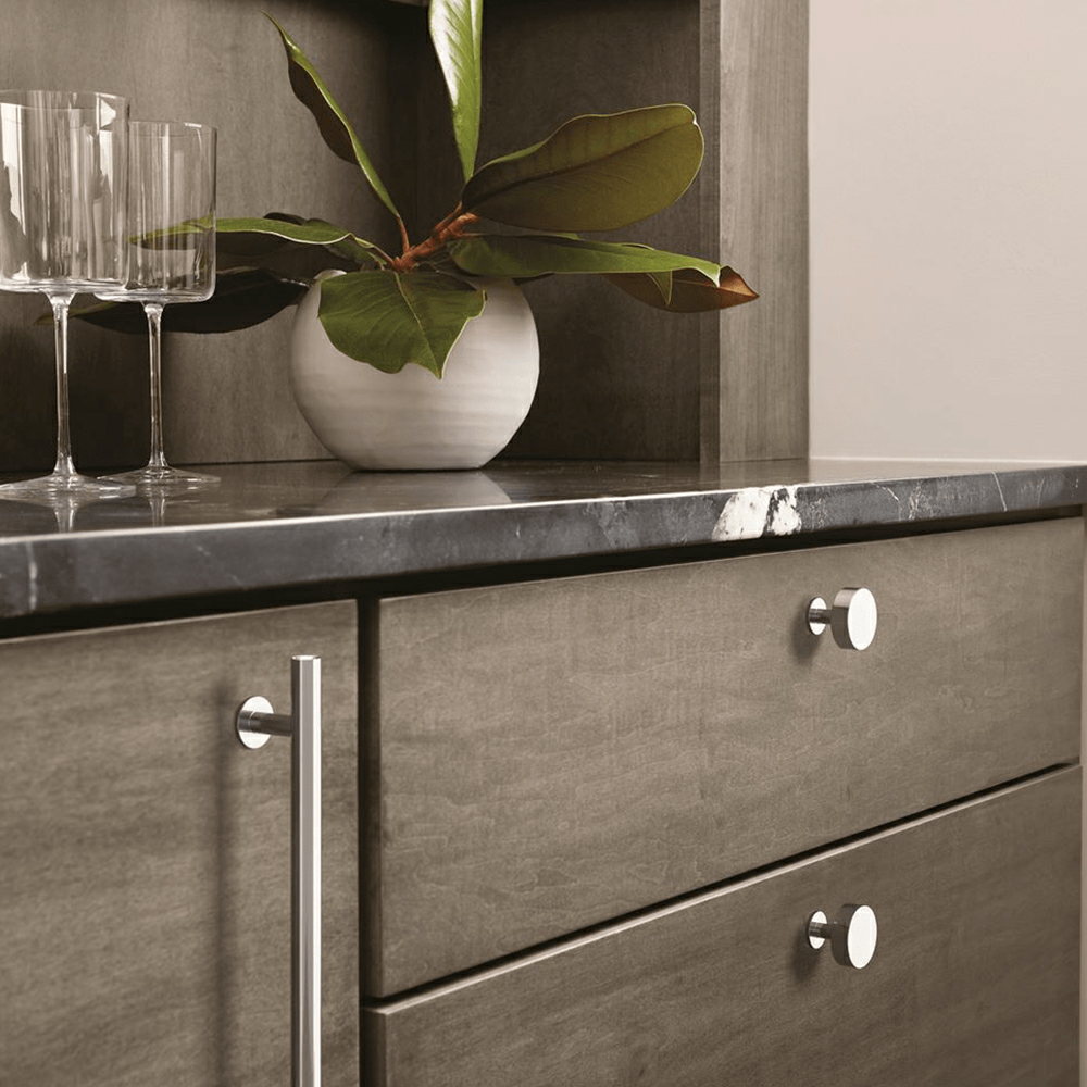 1-1/4" Radius Mushroom Knob, Matte Black Finish