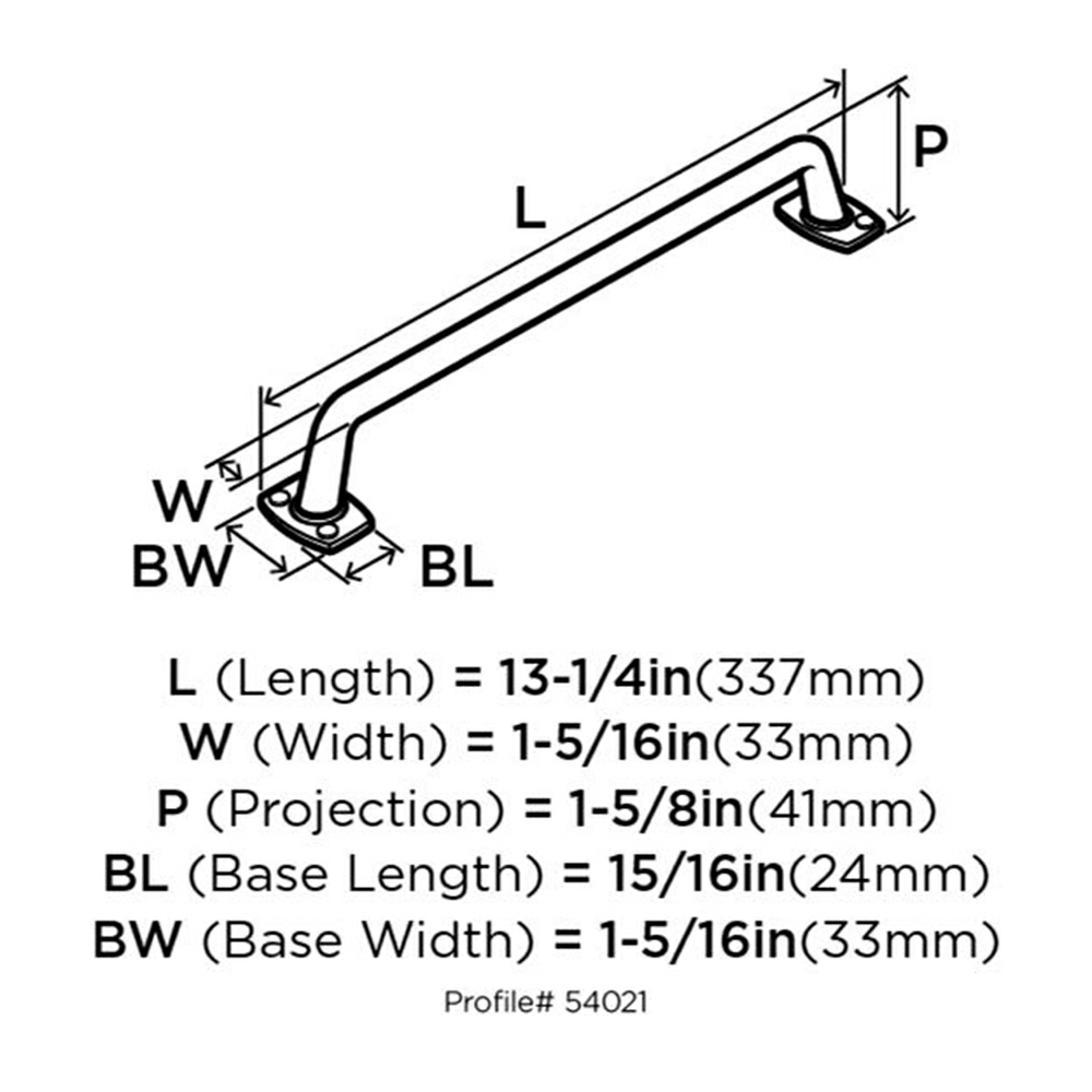 12" Rochdale Appliance Pull, Satin Nickel