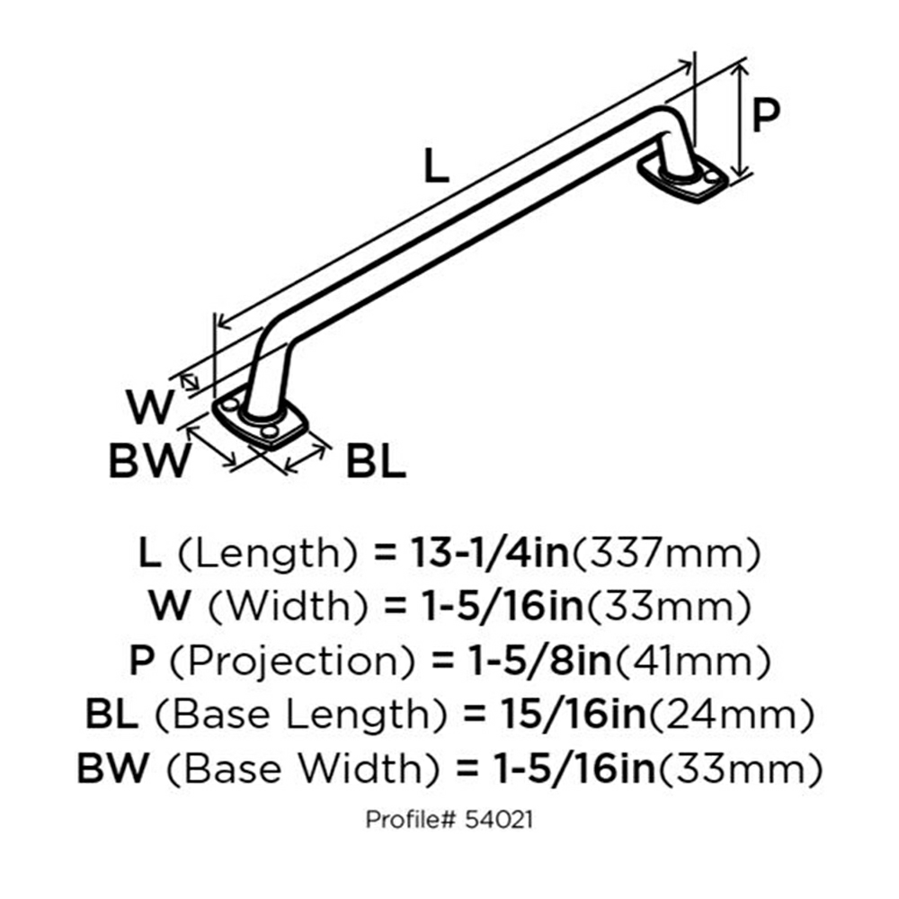 12" Rochdale Appliance Pull, Satin Nickel