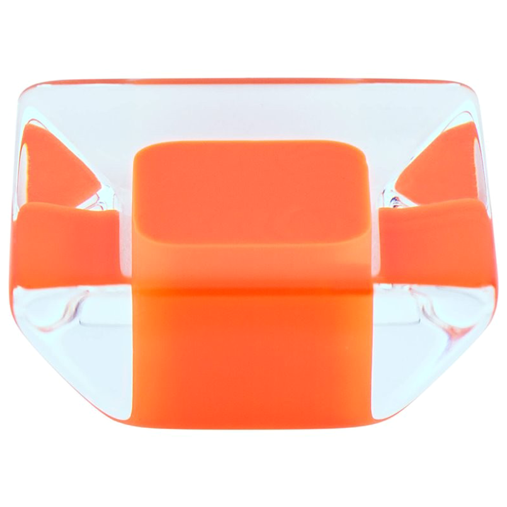 1-5/16" Core Acrylic Knob, Transparent Orange