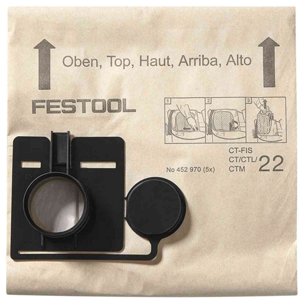 Replacement Filter Bag for CT 22 Dust Extractor 20/Pack