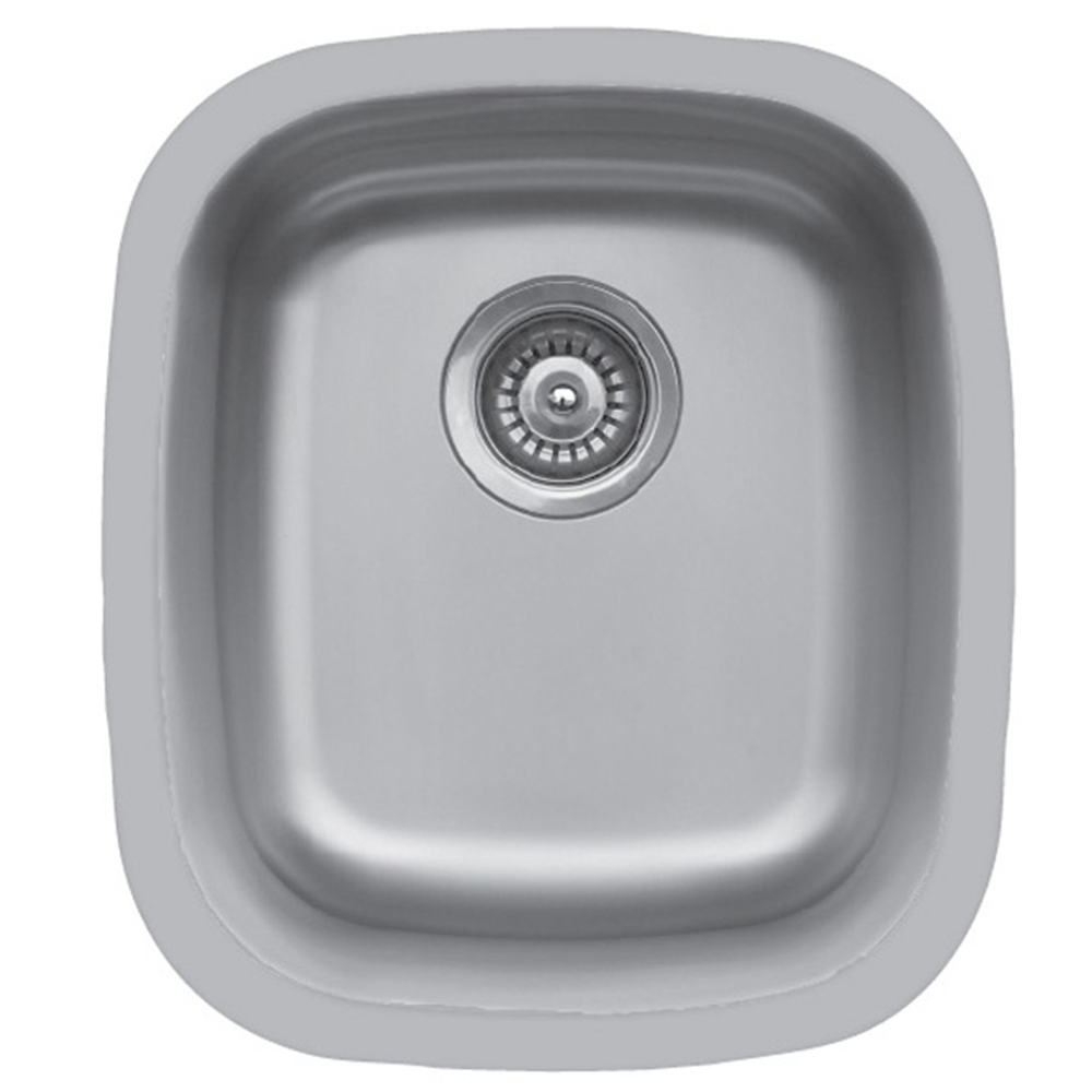 Edge 300 Stainless Steel Under Mount 18G Single Bowl Bar/Prep Sink, 15-7/8" x 17-7/8" x 8"