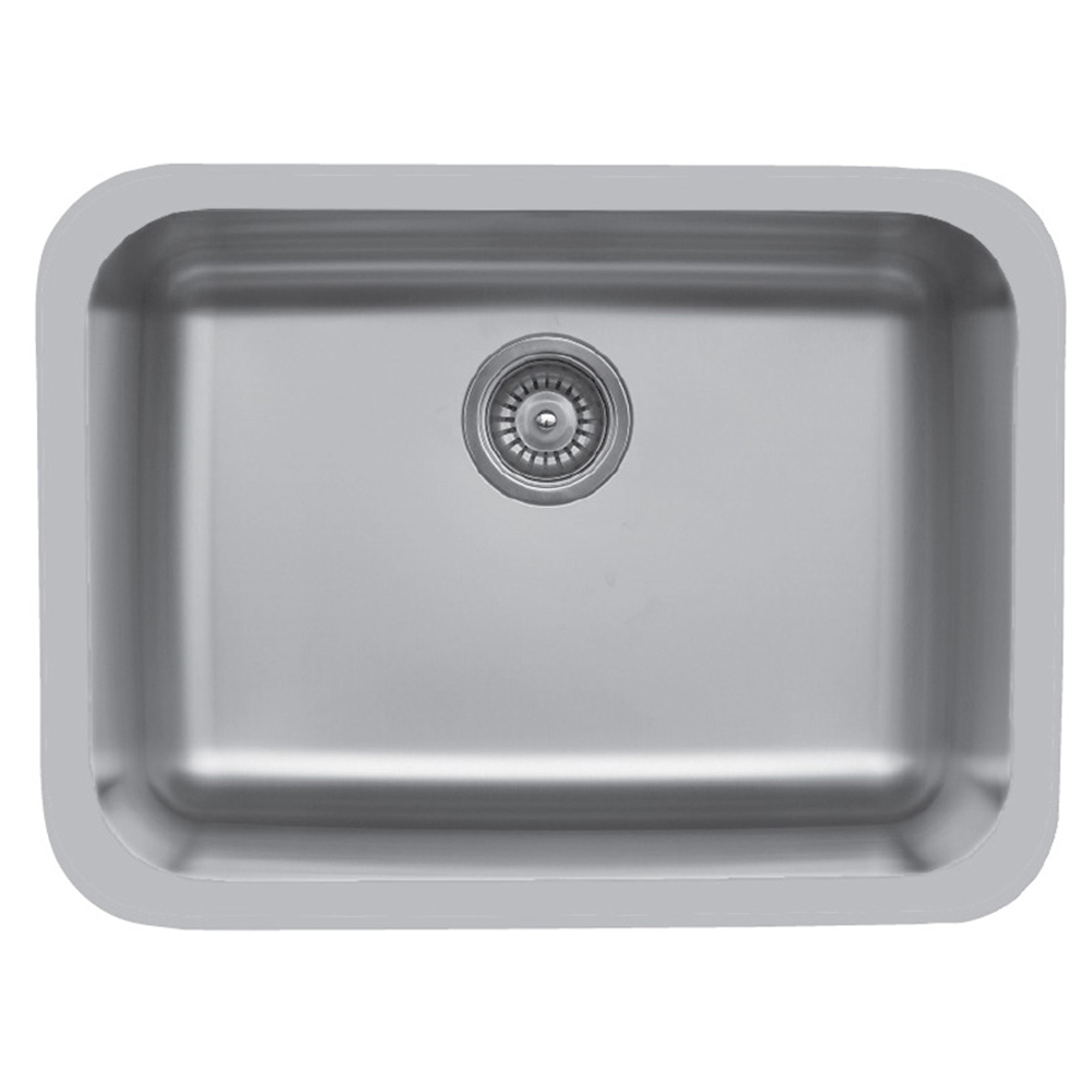 Edge 300 Stainless Steel Under Mount 18G Single Bowl Kitchen Sink, 24-1/8" x 18-1/8" x 9"