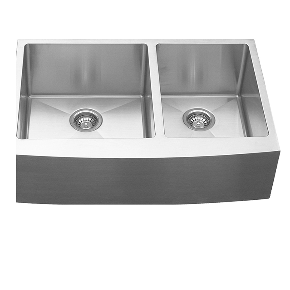EL-86 Stainless Steel Under Mount 16G Double Bowl Kitchen Sink, 33" x 22-1/4" x 10"