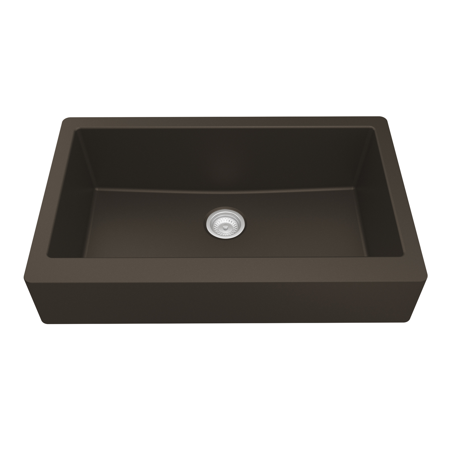 QAR-740 Quartz Undermount Extra Large Single Bowl Kitchen Sink, 34" x 21-1/4" x 9", Brown