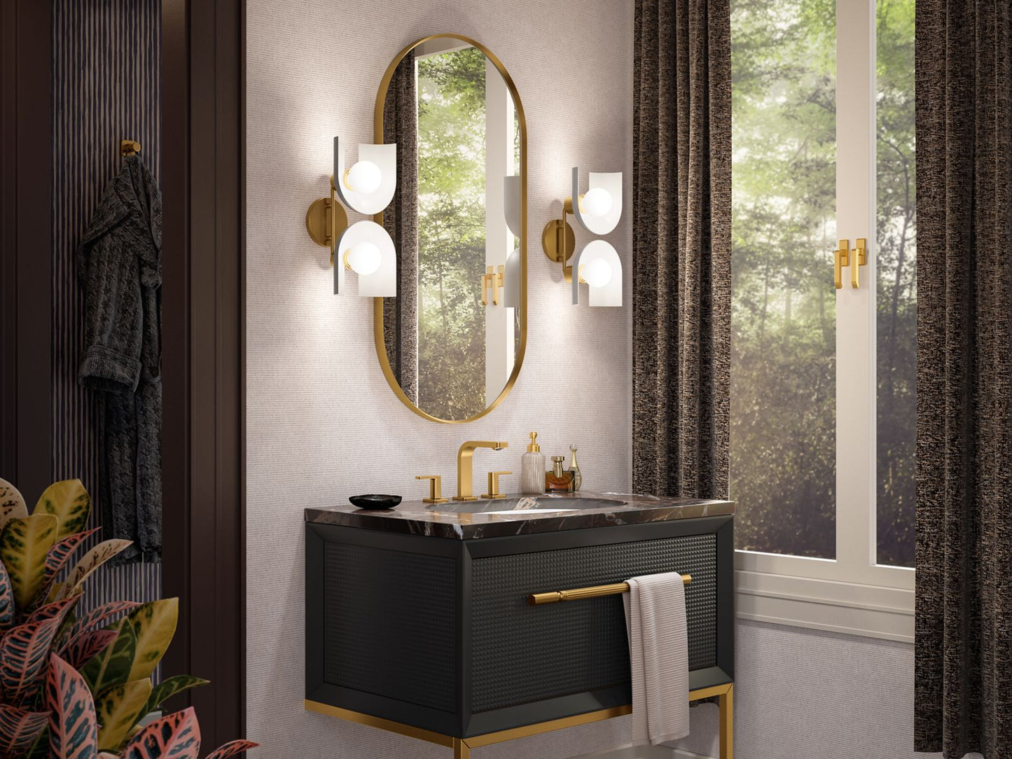 Kohler K-31783-SC02-BML Jabot Two-Light Sconce