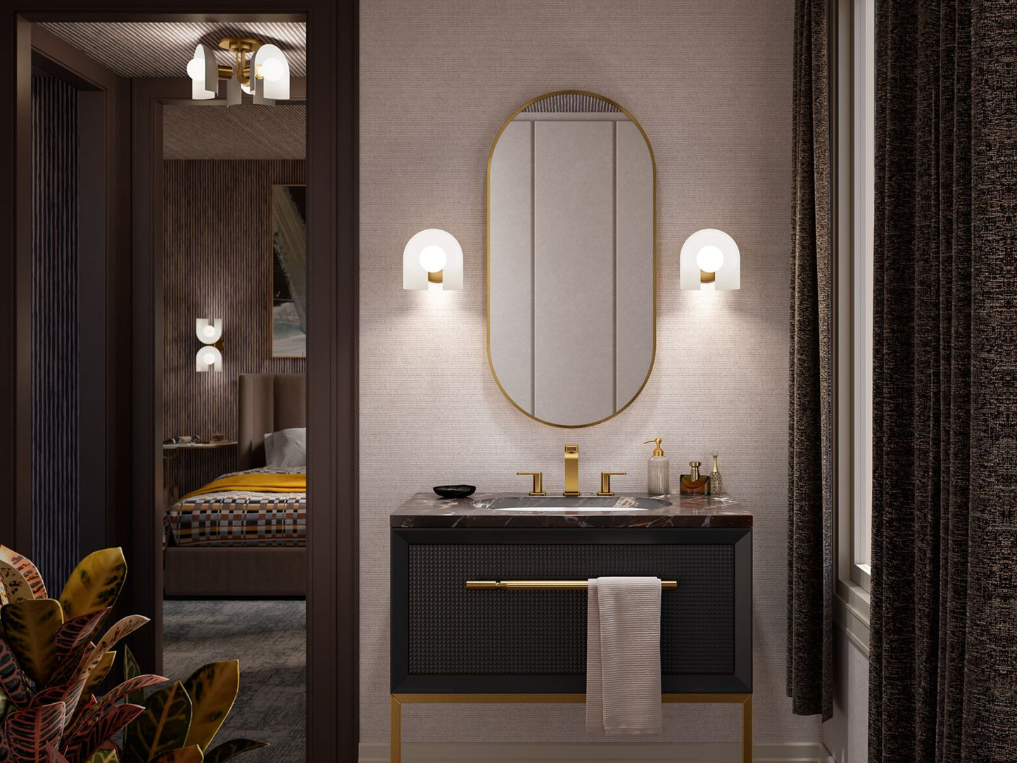 Kohler K-31783-SC02-BML Jabot Two-Light Sconce