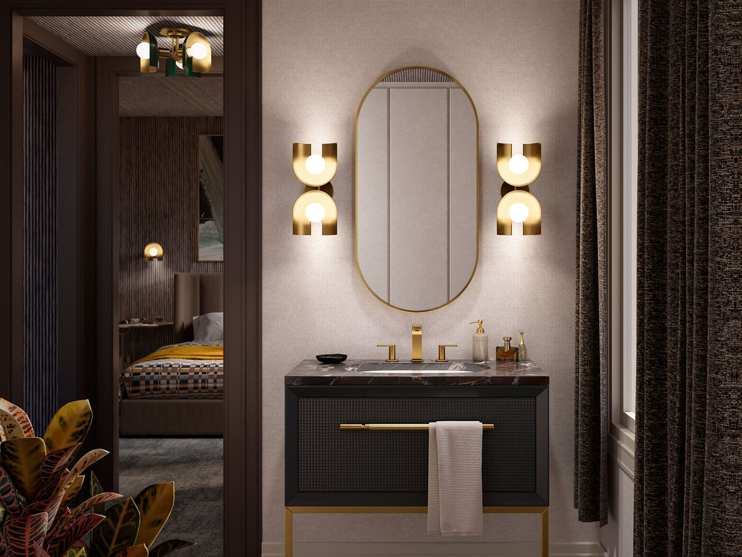 Kohler K-31783-SC02-BML Jabot Two-Light Sconce