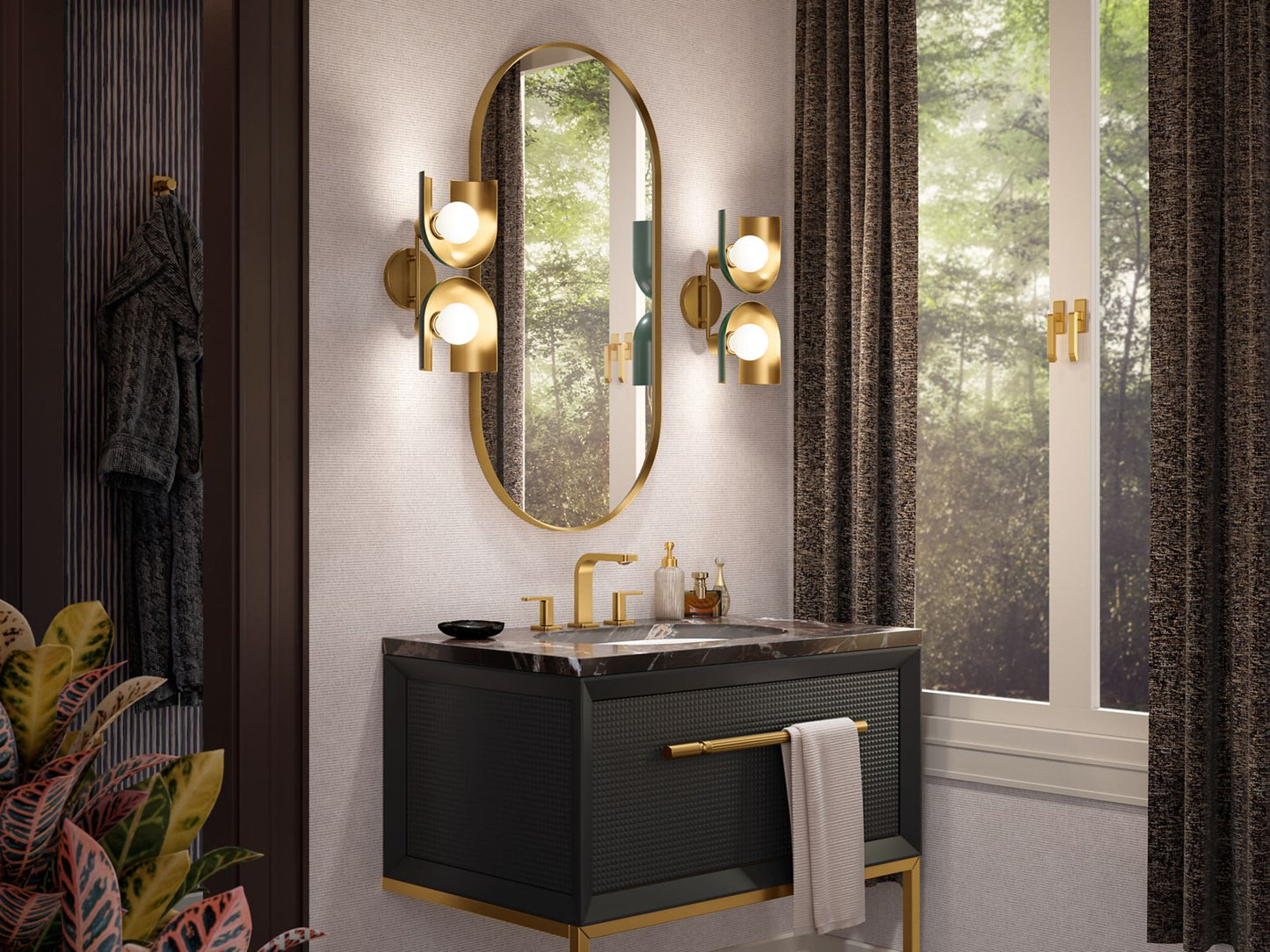 Kohler K-31783-SC02-BML Jabot Two-Light Sconce