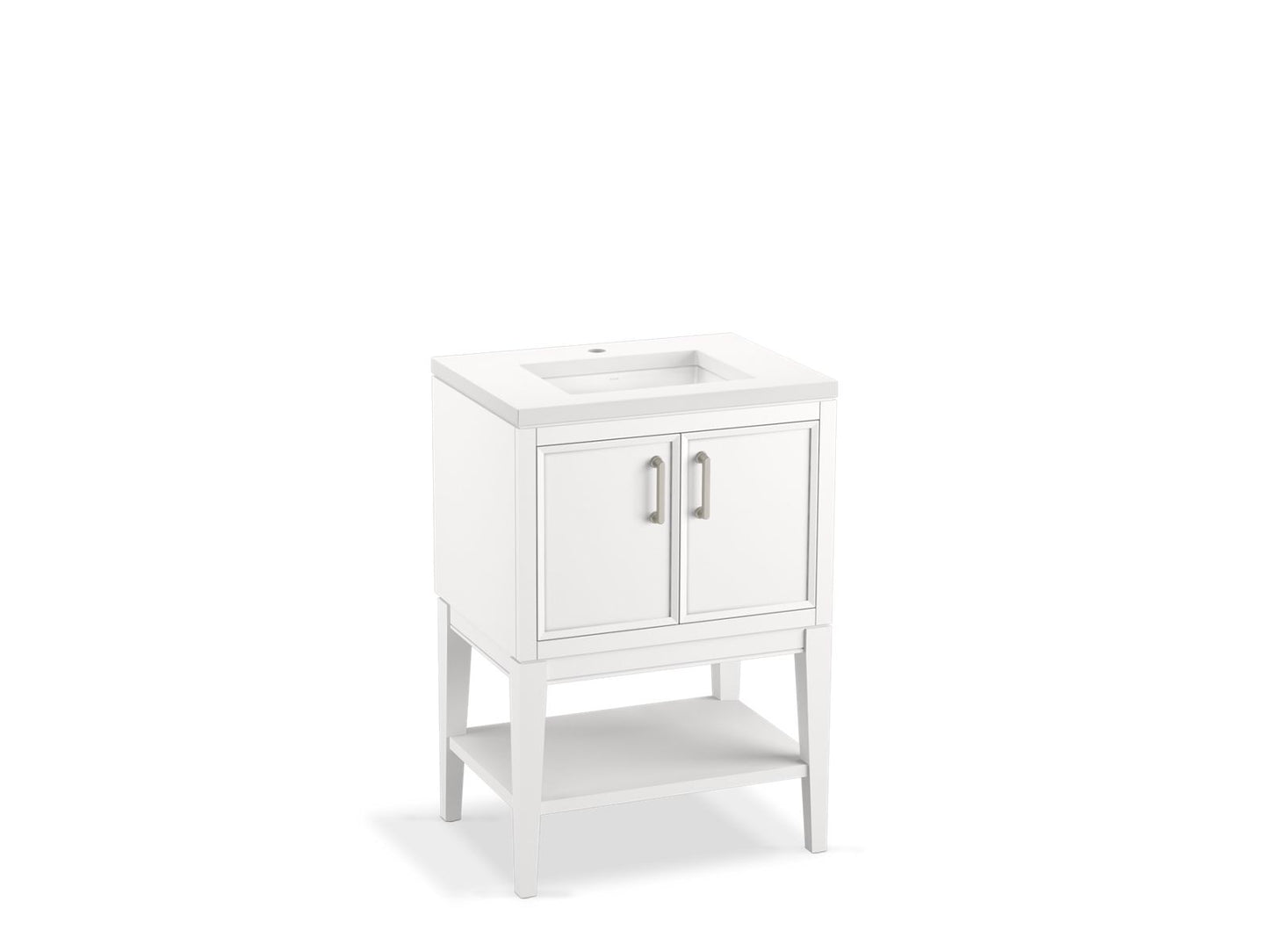 Kohler K-33577-ASB-1WX Winnow 24 in. Bathroom Vanity Cabinet with Sink and Quartz Top