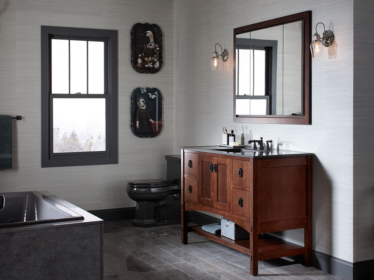 Kohler K-99557-1WT Marabou 48 in. Bathroom Vanity Cabinet