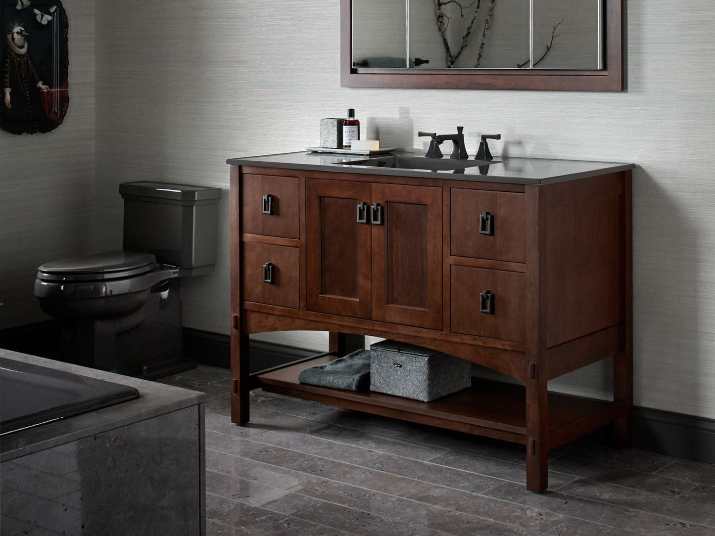 Kohler K-99557-1WT Marabou 48 in. Bathroom Vanity Cabinet