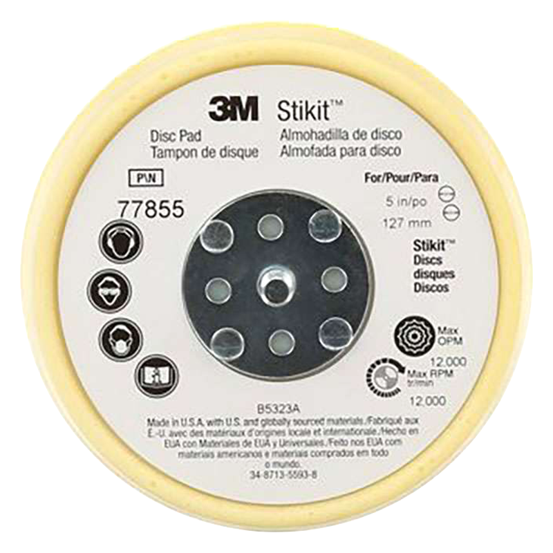 5" Hook and Loop Low Profile Finishing Disc Backing Pad, Soft