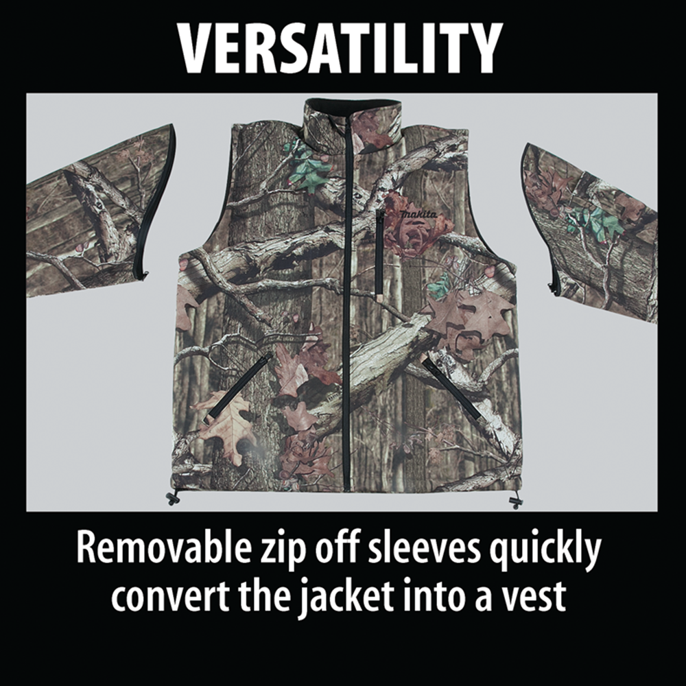 Mossy Oak Polyester Heated Jacket, Double Extra Large