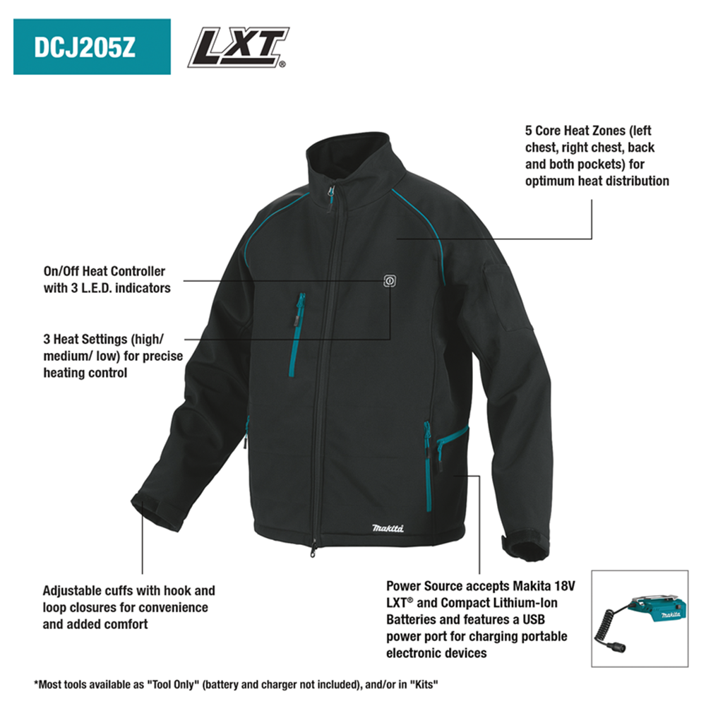 Polyester Heated Jacket, Large