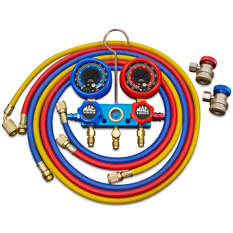 Mac Tools AC289772 R134a Aluminum Manifold Gauge Set - 72 in. Hose