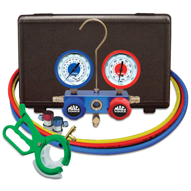 Mac Tools AC966 Premier R134a Aluminum Manifold Gauge Set - 72 in. Hose