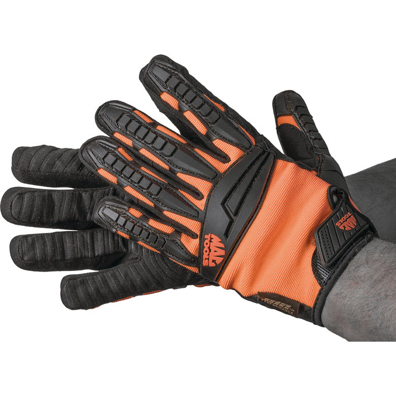 Mac Tools MACIMP-O-L 212 Hi-Viz Orange Impact Gloves - Large