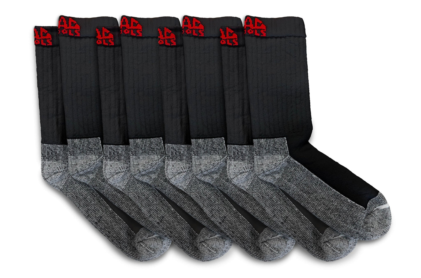 Mac Tools T7176 4PK Black Crew Socks