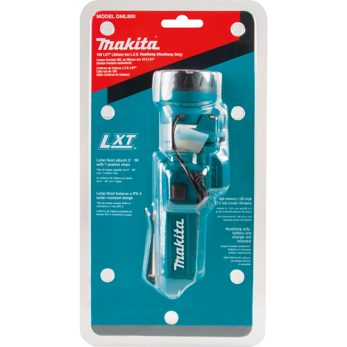 Makita DML800 18 V LXT Lithium‑Ion Cordless L.E.D. Headlamp, Headlamp Only