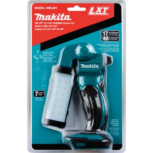 Makita DML801 18 V LXT Lithium‑Ion Cordless 12 L.E.D. Flashlight, Flashlight Only