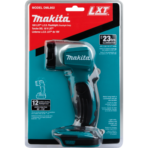 Makita DML802 18 V LXT Lithium‑Ion Cordless L.E.D. Flashlight, Flashlight Only