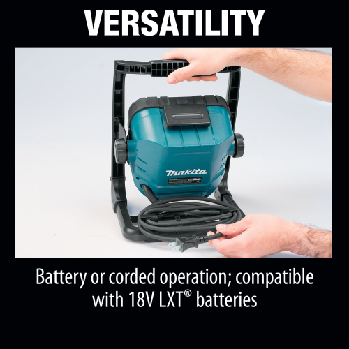 Makita DML805 18 V LXT Lithium‑Ion Cordless/Corded 20 L.E.D. Work Light, Light Only