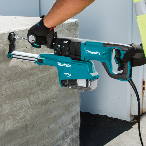 Makita HR2661 1 in. SDS‑PLUS AVT Rotary Hammer, w/ HEPA Dust Extractor (D‑handle)