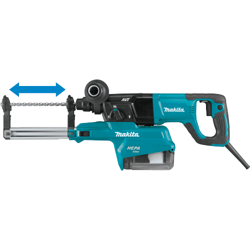 Makita HR2661 1 in. SDS‑PLUS AVT Rotary Hammer, w/ HEPA Dust Extractor (D‑handle)