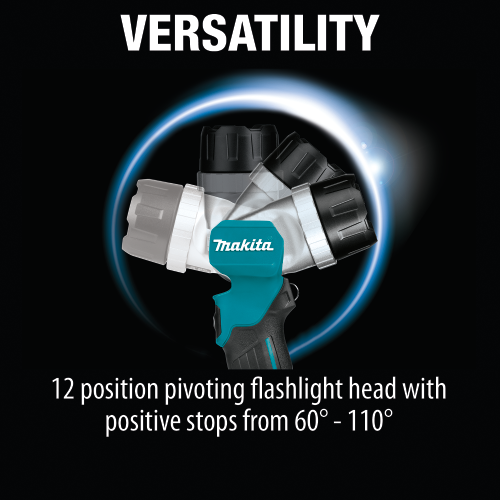 Makita ML106 12 V max CXT Lithium‑Ion Cordless Adjustable Beam L.E.D. Flashlight, Flashlight Only