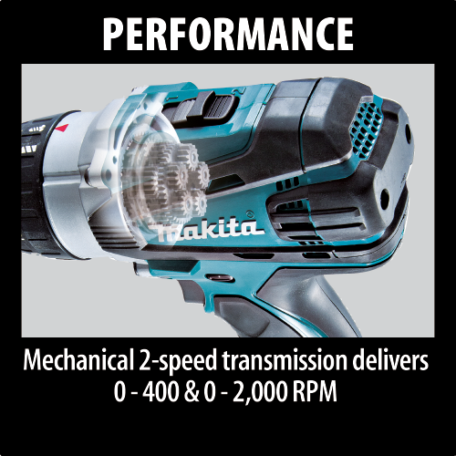 Makita XPH03MB 18 V LXT Lithium‑Ion Cordless 1/2 in. Hammer Driver‑Drill Kit (4.0Ah)