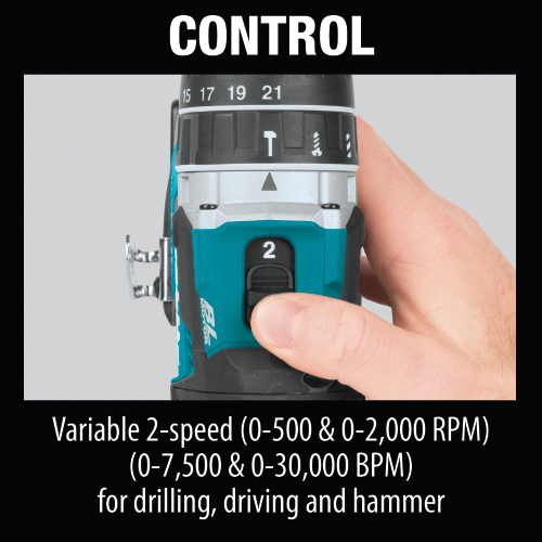 Makita XPH12R 18 V LXT Lithium‑Ion Compact Brushless Cordless 1/2 in. Hammer Driver‑Drill Kit (2.0Ah)