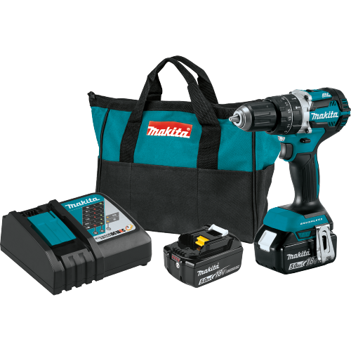 Makita XPH12T 18 V LXT Lithium‑Ion Compact Brushless Cordless 1/2 in. Hammer Driver‑Drill Kit (5.0Ah)