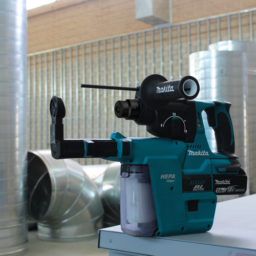 Makita XRH011TX 18 V LXT Lithium‑Ion Brushless Cordless 1 in. SDS‑PLUS Rotary Hammer Kit, w/ HEPA Dust Extractor (5.0Ah)