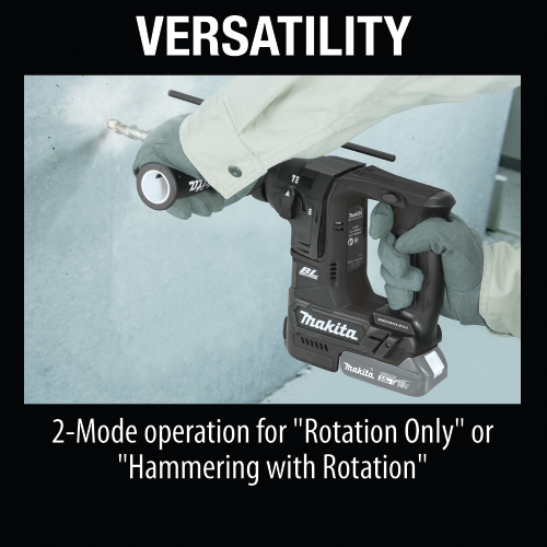 Makita XRH06ZB 18 V LXT Lithium‑Ion Sub‑Compact Brushless Cordless 11/16 in. SDS‑PLUS Rotary Hammer, Tool Only