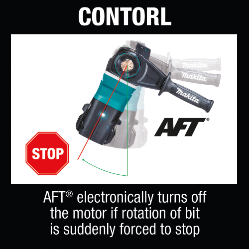 Makita XRH07PTUN 36 V (18 V X2) LXT Brushless 1‑9/16 in. SDS‑MAX Advanced AVT Rotary Hammer Kit, AFT, AWS (5.0Ah)