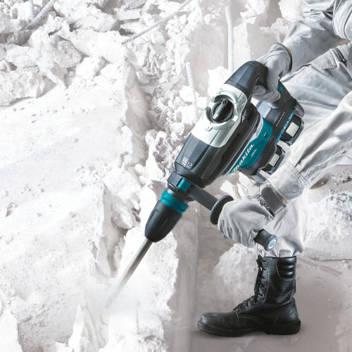 Makita XRH07PTUN 36 V (18 V X2) LXT Brushless 1‑9/16 in. SDS‑MAX Advanced AVT Rotary Hammer Kit, AFT, AWS (5.0Ah)
