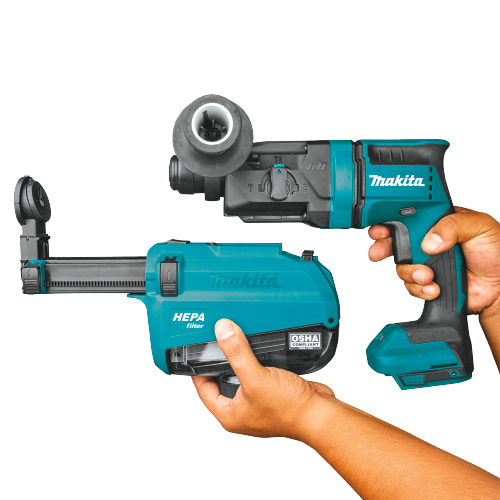 Makita XRH12TW 18 V LXT Lithium‑Ion Brushless Cordless 11/16 in. SDS‑PLUS AVT Rotary Hammer Kit, w/ HEPA Dust Extractor, AWS Capable (5.0Ah)