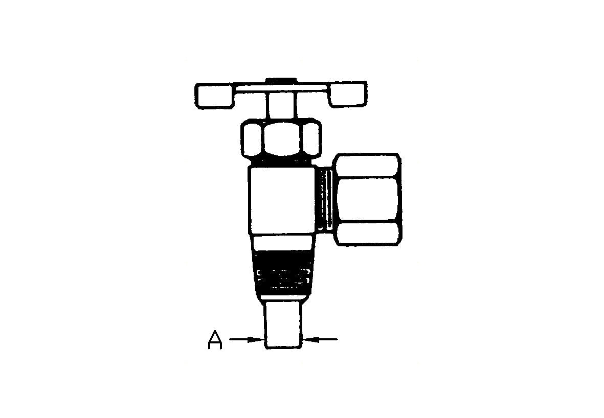 Midland Industries 103CHV 1/4X1/8 NEEDLE VALVE