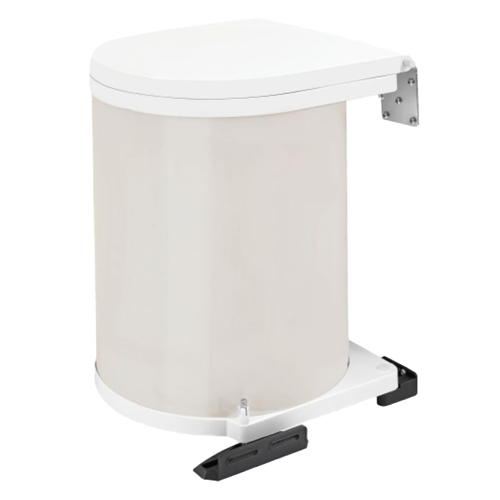14 L Pivot Out Vanity Waste Container, White