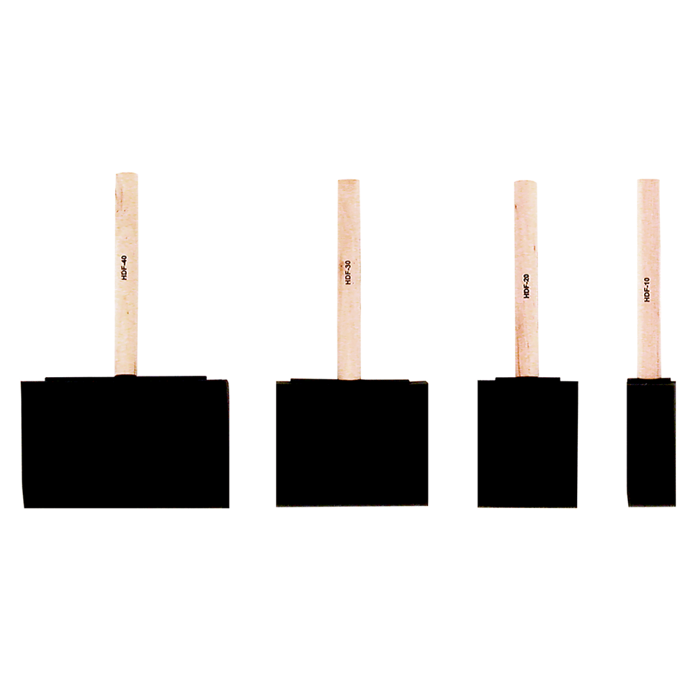2" Foam Brush with Wood Handle