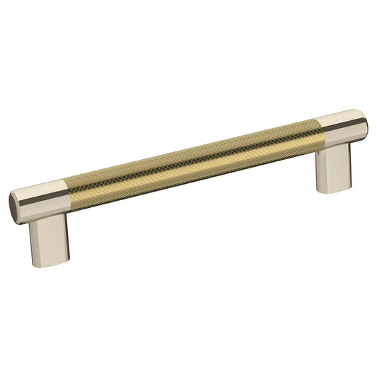 6-5/16" Esquire T-Bar Pull, Polished Nickel/Golden Champagne