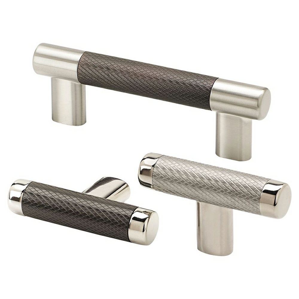 320mm Esquire T-Bar Pull, Polished Nickel/Black Bronze