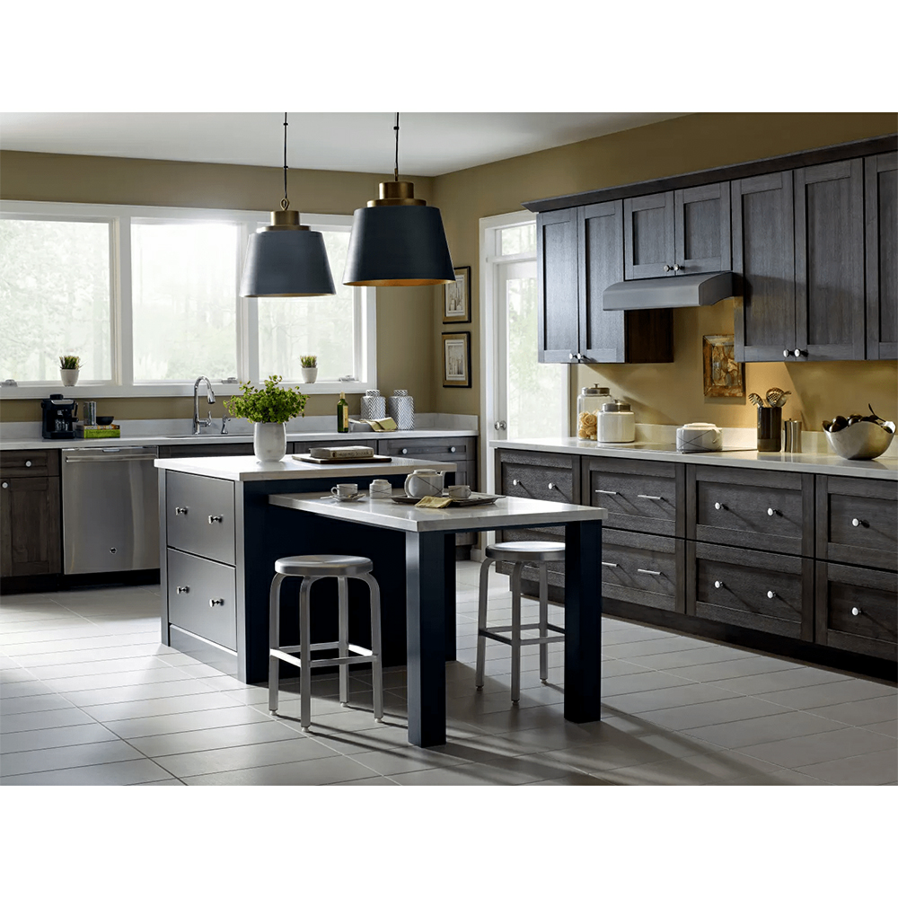 1-3/4" Oberon Acrylic Knob, Gunmetal/Frosted Finish