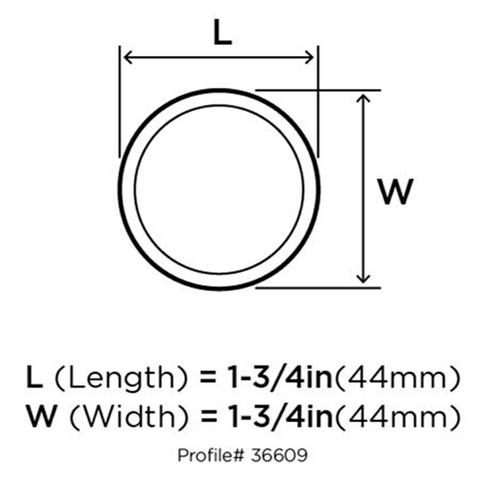 1-3/4" Oberon Acrylic Knob, Satin Nickel/Frosted Finish