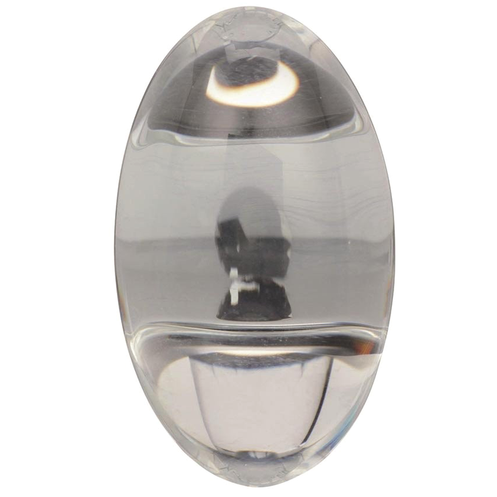 1-3/4" Glacio Crystal Knob, Clear/Black Bronze