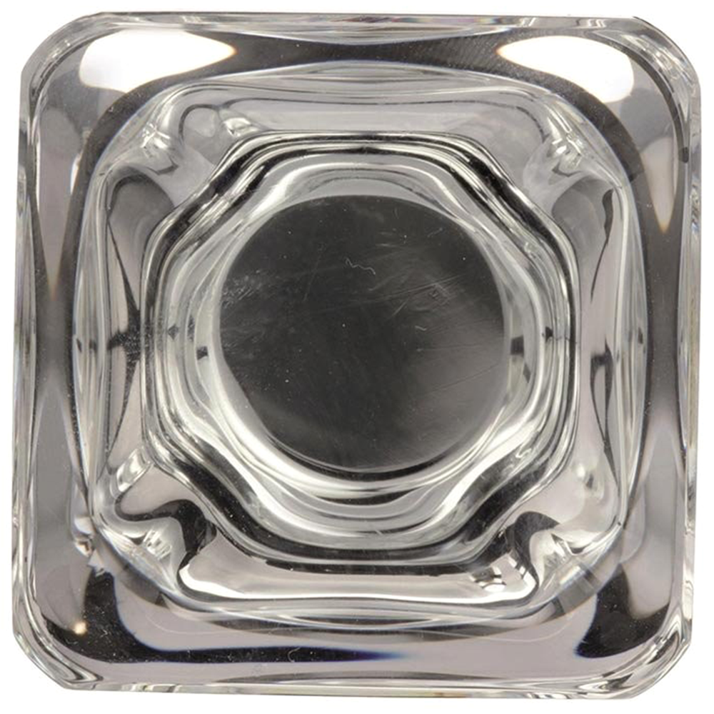 1-3/8" Glacio Crystal Knob, Clear/Black Bronze